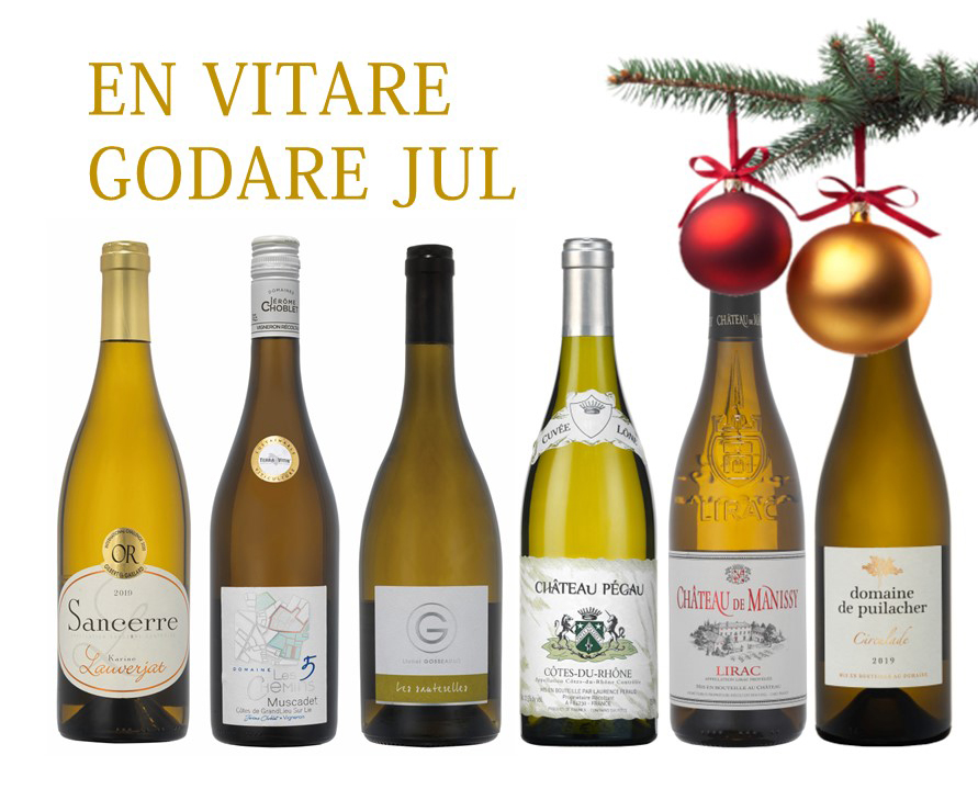 image of En vitare jul! Blandlåda med sex fina vita viner!