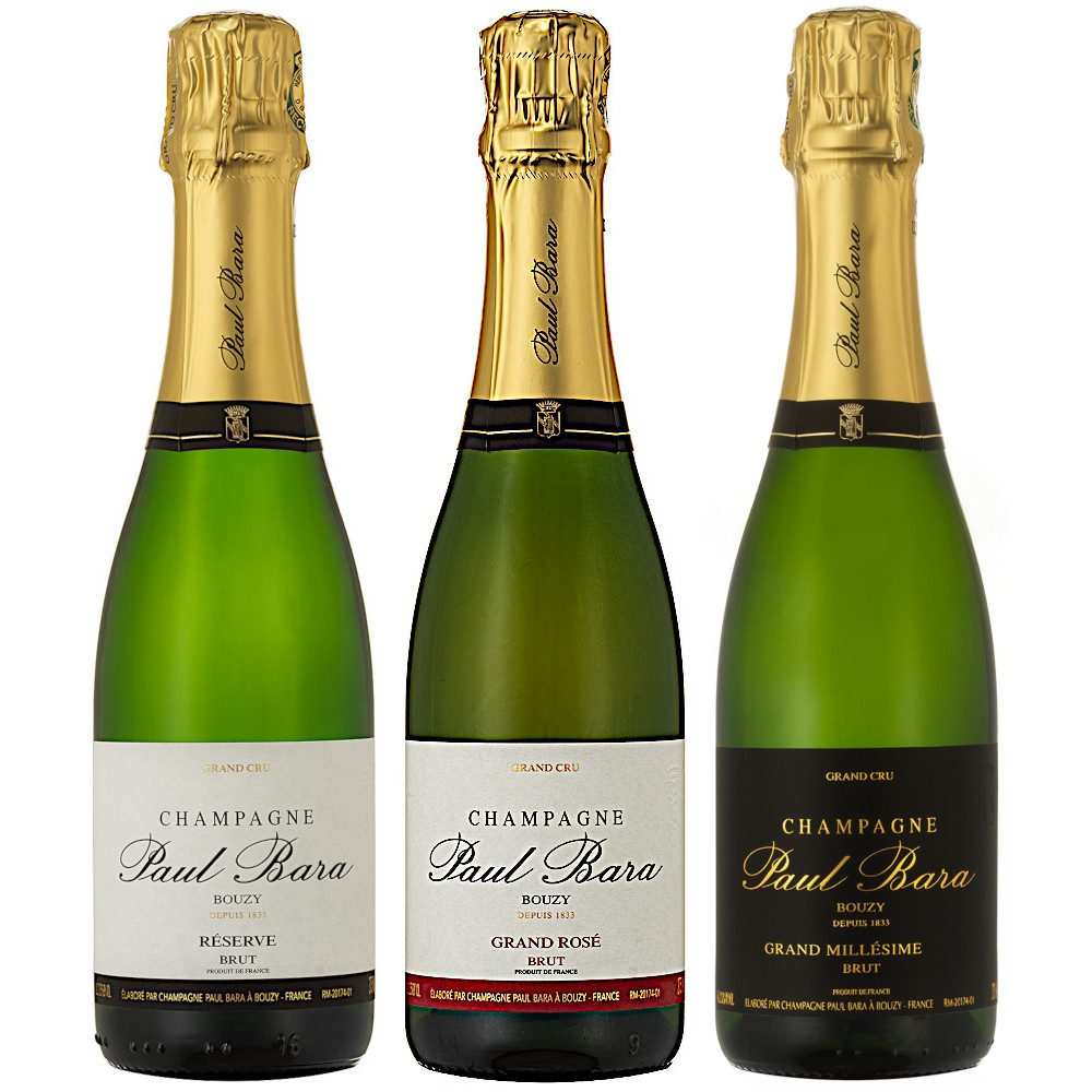image of Blandlåda - Champagne Paul Bara ½ flaskor 3 x 4