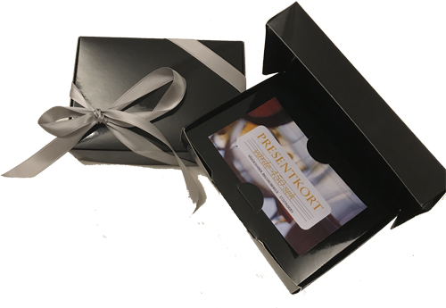 image of Presentkort med kartong och sidenband - 450 kr